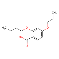 Chemical structure of 2-butoxy-4-propoxybenzoic acid - CSSB00000443547