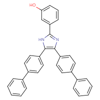 Chemical structure of 3-[4,5-bis({[1,1'-biphenyl]-4-yl})-1H-imidazol-2-yl]phenol - CSSB00000683215