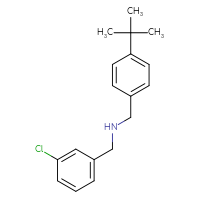 Chemical structure of [(4-tert-butylphenyl)methyl][(3-chlorophenyl)methyl]amine - CSSB00034692036
