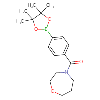 Chemical structure of 4-[4-(4,4,5,5-tetramethyl-1,3,2-dioxaborolan-2-yl)benzoyl]-1,4-oxazepane - CSSB02526921700