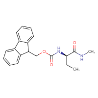 Chemical structure of (9H-fluoren-9-yl)methyl N-[(1R)-1-(methylcarbamoyl)propyl]carbamate - CSSB00113614605