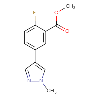Chemical structure of methyl 2-fluoro-5-(1-methyl-1H-pyrazol-4-yl)benzoate - CSSB01995527604