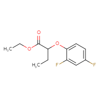 Chemical structure of ethyl 2-(2,4-difluorophenoxy)butanoate - CSSB00000732312