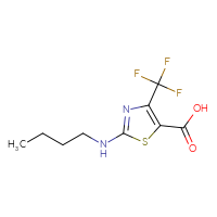 Chemical structure of 2-(butylamino)-4-(trifluoromethyl)-1,3-thiazole-5-carboxylic acid - CSSB00000764002