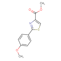 Chemical structure of methyl 2-(4-methoxyphenyl)-1,3-thiazole-4-carboxylate - CSSB00000270975
