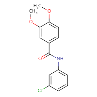 Chemical structure of N-(3-chlorophenyl)-3,4-dimethoxybenzamide - CSSB00027989443