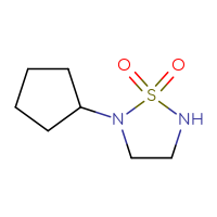 Chemical structure of 2-cyclopentyl-1λ⁶,2,5-thiadiazolidine-1,1-dione - CSMB00056350005