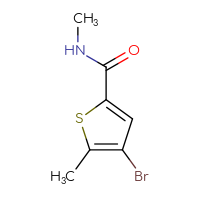 Chemical structure of 4-bromo-N,5-dimethylthiophene-2-carboxamide - CSSB00114116550
