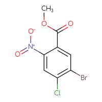 Chemical structure of methyl 5-bromo-4-chloro-2-nitrobenzoate - CSSB00010982055
