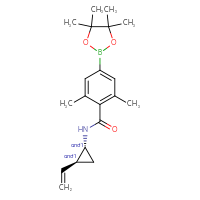 Chemical structure of rac-N-[(1R,2S)-2-ethenylcyclopropyl]-2,6-dimethyl-4-(4,4,5,5-tetramethyl-1,3,2-dioxaborolan-2-yl)benzamide - CSSB21331714249