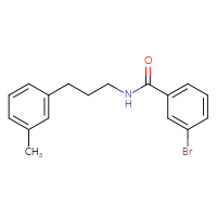 Chemical structure of 3-bromo-N-[3-(3-methylphenyl)propyl]benzamide - CSSB03597229024