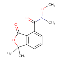 Chemical structure of N-methoxy-N,1,1-trimethyl-3-oxo-1,3-dihydro-2-benzofuran-4-carboxamide - CSSB02001158065