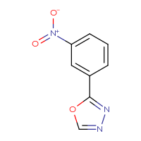 Chemical structure of 2-(3-nitrophenyl)-1,3,4-oxadiazole - CSSB00000007822