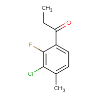 Chemical structure of 1-(3-chloro-2-fluoro-4-methylphenyl)propan-1-one - CSSB20813998969