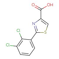 Chemical structure of 2-(2,3-dichlorophenyl)-1,3-thiazole-4-carboxylic acid - CSSB00011260865