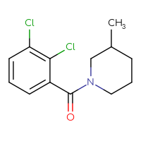 Chemical structure of 1-(2,3-dichlorobenzoyl)-3-methylpiperidine - CSSB00046175344