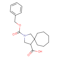 Chemical structure of 2-[(benzyloxy)carbonyl]-2-azaspiro[4.6]undecane-4-carboxylic acid - CSSB06367463156
