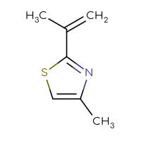 Chemical structure of 4-methyl-2-(prop-1-en-2-yl)-1,3-thiazole - CSSB00023603751