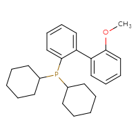 Chemical structure of dicyclohexyl({2'-methoxy-[1,1'-biphenyl]-2-yl})phosphane - CSSB00016989340