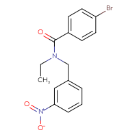 Chemical structure of 4-bromo-N-ethyl-N-[(3-nitrophenyl)methyl]benzamide - CSSB01440538909