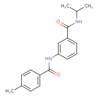Chemical structure of 3-(4-methylbenzamido)-N-(propan-2-yl)benzamide - CSSB00121612503