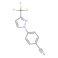 Chemical structure of 4-[3-(trifluoromethyl)-1H-pyrazol-1-yl]benzonitrile - CSSB00003201268