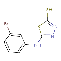 Chemical structure of 5-[(3-bromophenyl)amino]-1,3,4-thiadiazole-2-thiol - CSSB00000218521