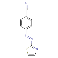 Chemical structure of 4-[(1E)-2-(1,3-thiazol-2-yl)diazen-1-yl]benzonitrile - CSSB20154731294