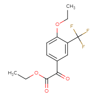 Chemical structure of ethyl 2-[4-ethoxy-3-(trifluoromethyl)phenyl]-2-oxoacetate - CSSB21103685197