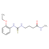 Chemical structure of 4-{[(2-ethoxyphenyl)carbamothioyl]amino}-N-methylbutanamide - CSSB21432526557