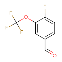 Chemical structure of 4-fluoro-3-(trifluoromethoxy)benzaldehyde - CSSB00000061996