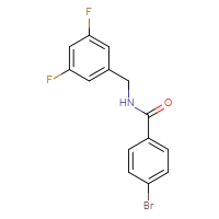Chemical structure of 4-bromo-N-[(3,5-difluorophenyl)methyl]benzamide - CSSB00047276496