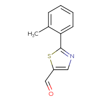 Chemical structure of 2-(2-methylphenyl)-1,3-thiazole-5-carbaldehyde - CSSB00011361504