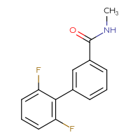 Chemical structure of 2',6'-difluoro-N-methyl-[1,1'-biphenyl]-3-carboxamide - CSSB00103755344