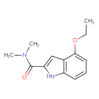 Chemical structure of 4-ethoxy-N,N-dimethyl-1H-indole-2-carboxamide - CSSB02283616229