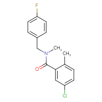 Chemical structure of 5-chloro-N-[(4-fluorophenyl)methyl]-N,2-dimethylbenzamide - CSSB02035226358