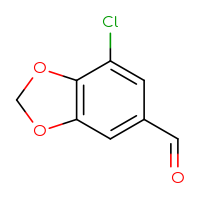 Chemical structure of 7-chloro-2H-1,3-benzodioxole-5-carbaldehyde - CSSB00000016197