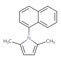 Chemical structure of 2,5-dimethyl-1-(naphthalen-1-yl)-1H-pyrrole - CSSB00030388781