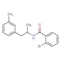 Chemical structure of 2-bromo-N-[1-(3-methylphenyl)propan-2-yl]benzamide - CSSB01138522627