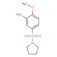 Chemical structure of 2-methoxy-5-(pyrrolidine-1-sulfonyl)aniline - CSSB00000664426