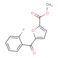 Chemical structure of methyl 5-(2-fluorobenzoyl)furan-2-carboxylate - CSSB00008604816