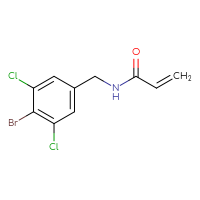 Chemical structure of N-[(4-bromo-3,5-dichlorophenyl)methyl]prop-2-enamide - CSSB03554901941