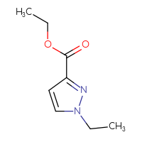 Chemical structure of ethyl 1-ethyl-1H-pyrazole-3-carboxylate - CSSB00009882376