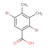 Chemical structure of 2,5-dibromo-3,4-dimethylbenzoic acid - CSSB00010981793