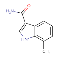 Chemical structure of 7-methyl-1H-indole-3-carboxamide - CSSB03220079725