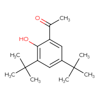 Chemical structure of 1-(3,5-di-tert-butyl-2-hydroxyphenyl)ethan-1-one - CSSB00000643645