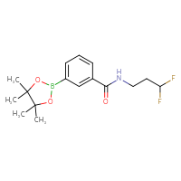 Chemical structure of N-(3,3-difluoropropyl)-3-(4,4,5,5-tetramethyl-1,3,2-dioxaborolan-2-yl)benzamide - CSSB02166475761