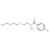 Chemical structure of 4-bromo-N-[2-(2-ethoxyethoxy)ethyl]-N-methylbenzamide - CSSB02021540524