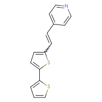 Chemical structure of 4-(2-{[2,2'-bithiophen]-5-yl}ethenyl)pyridine - CSSB21253047494