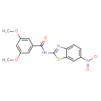 Chemical structure of 3,5-dimethoxy-N-(6-nitro-1,3-benzothiazol-2-yl)benzamide - CSSB00026262117